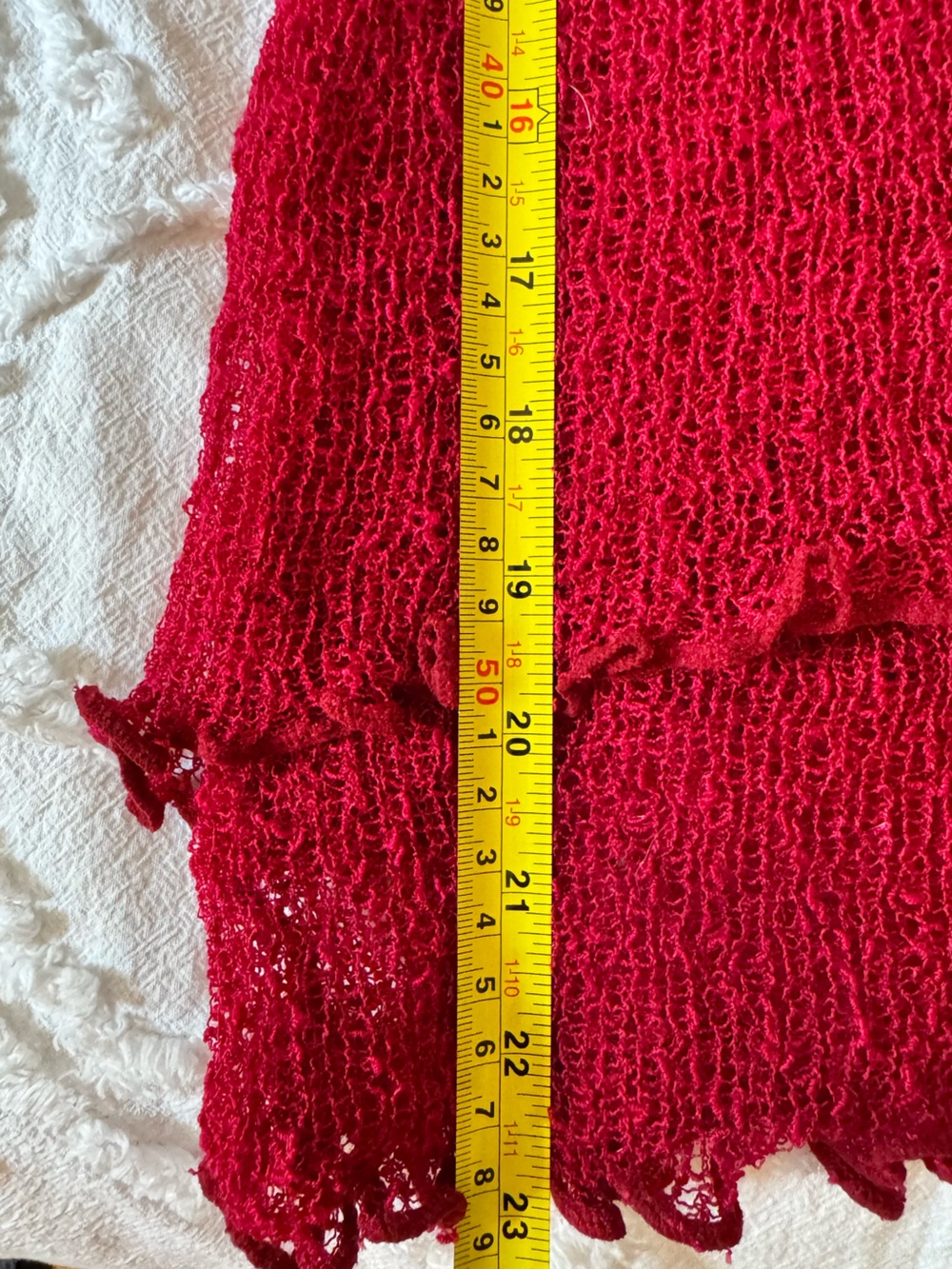 Open-Knit Sleeveless Tunic Top in Deep Raspberry - Picture 4 of 4